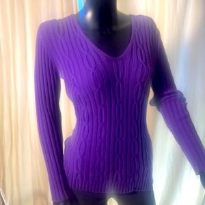 Medium Woman’s New York & Company purple lightweight sweater.